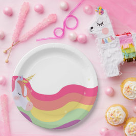Magische Lebenskraft Rainbow Unicorn Geburtstag Pappteller