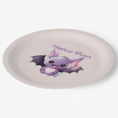 Magische Leckereien mit Niedlichen Fledermäusen Pappteller (Schrägansicht)