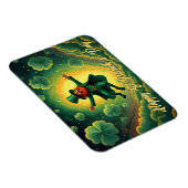 Magische Leprechaun St. Patrick’s Day Kunst Magnet (Rechte Seite)