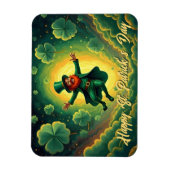 Magische Leprechaun St. Patrick’s Day Kunst Magnet (Vertikal)
