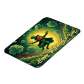 Magische Leprechaun St. Patrick’s Day Kunst Magnet (Linke Seite)