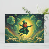 Magische Leprechaun St. Patrick's Day Kunst (Stehend Vorderseite)