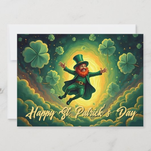 Magische Leprechaun St. Patrick's Day Kunst (Vorderseite)