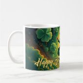 Magische Leprechaun St. Patrick's Day Kunst Kaffeetasse (Links)
