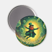 Magische Leprechaun St. Patrick's Day Kunst Magnet (Vorderseite/Rückseite)