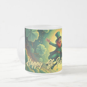 Magische Leprechaun St. Patrick's Day Kunst Mattglastasse