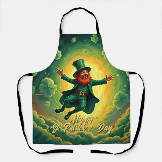 Magische Leprechaun St. Patrick's Day Kunst Schürze (Vorderseite)