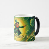 Magische Leprechaun St. Patrick's Day Kunst Verwandlungstasse (VorderseiteRechts)