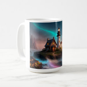 Magische Leuchtturmszene Kaffeetasse