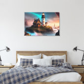 Magische Leuchtturmszene Leinwanddruck (Insitu (Schlafzimmer))