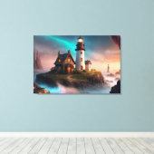 Magische Leuchtturmszene Leinwanddruck (Insitu (Holzboden))