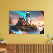 Magische Leuchtturmszene Leinwanddruck (Insitu (Wohnzimmer))