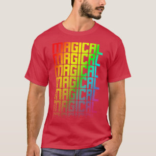 Magische LGBTQ-Rainbow-Gay Pride-Textfade Grafik T-Shirt