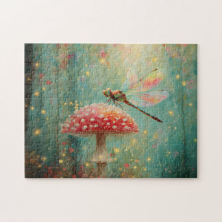 Magische Libelle im Pilz Puzzle