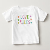 Magische Liebe Regeln mit Herz Baby T-shirt (Vorderseite)