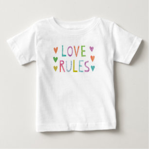 Magische Liebe Regeln mit Herz Baby T-shirt