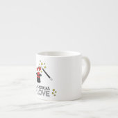 Magische Liebe - Schwarz Espressotasse (Vorderseite Rechts)