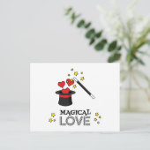 Magische Liebe - Schwarz Feiertagspostkarte (Stehend Vorderseite)