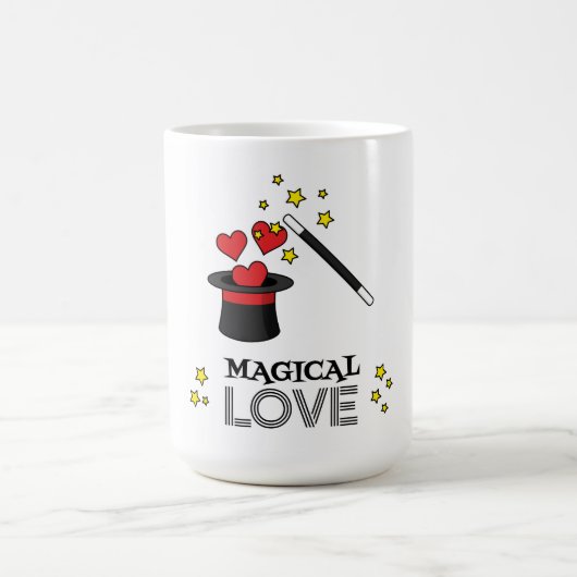 Magische Liebe - Schwarz Kaffeetasse (Mittel)