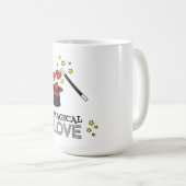 Magische Liebe - Schwarz Kaffeetasse (VorderseiteRechts)