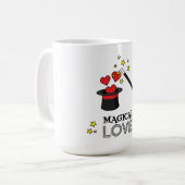 Magische Liebe - Schwarz Kaffeetasse (Vorderseite Links)