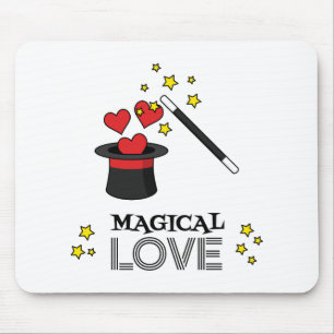 Magische Liebe - Schwarz Mousepad