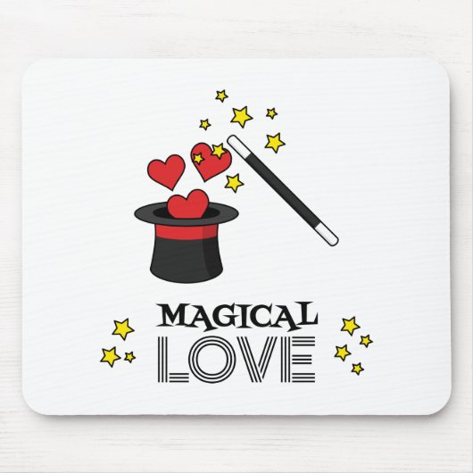 Magische Liebe - Schwarz Mousepad (Vorne)