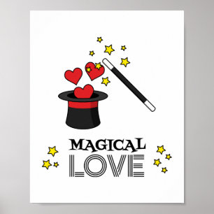 Magische Liebe - Schwarz Poster