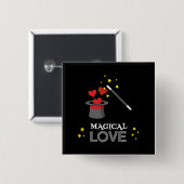 Magische Liebe - Weiß Button (Vorne & Hinten)