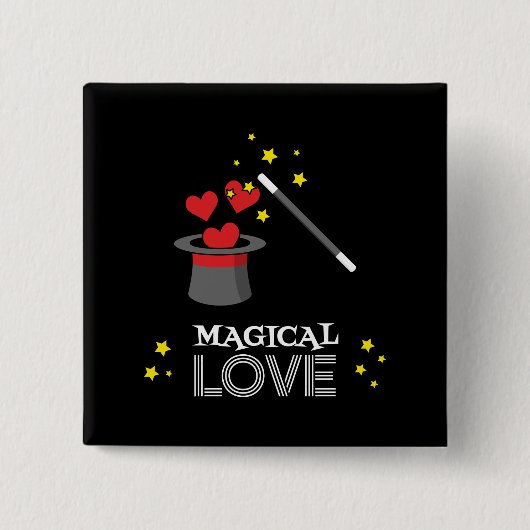 Magische Liebe - Weiß Button (Vorderseite)