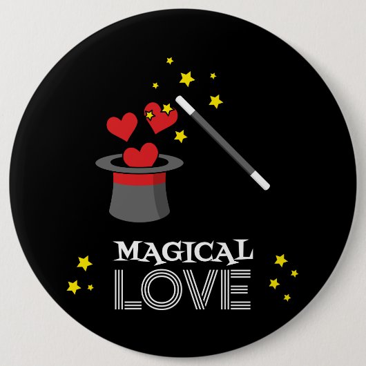 Magische Liebe - Weiß Button (Vorderseite)