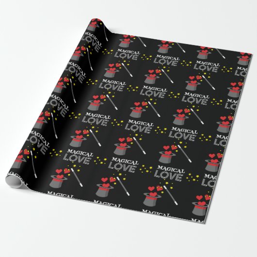 Magische Liebe - Weiß Geschenkpapier (Ungerollt)