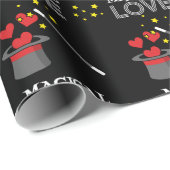 Magische Liebe - Weiß Geschenkpapier (Rolleneckpunkt)