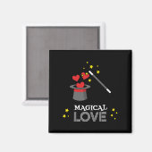 Magische Liebe - Weiß Magnet (Vorderseite/Rückseite)