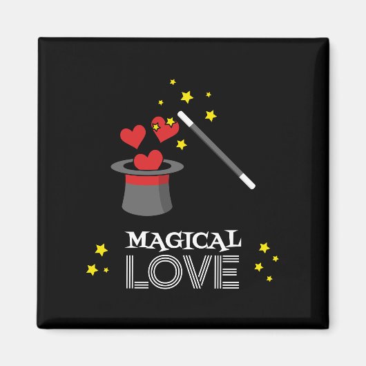 Magische Liebe - Weiß Magnet (Vorne)