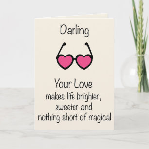 Magische Liebesbrille Valentinskarte Feiertagskarte