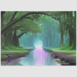 Magische Lila Bayou Louisiana Decoupage Seidenpapier