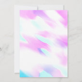 Magische Lila Einhornblüte Glitzer Geburtstag Einladung (Rückseite)