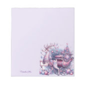 Magische Lila Rentiere Notizblock (Vorderseite)