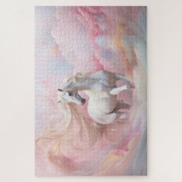 Magische Lila rosa Pastellfarben Einhorn Puzzle