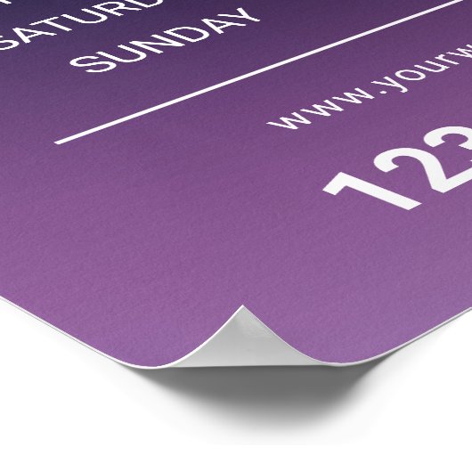 Magische Lila Tropfen Schönheitssalon Wellness-Cen Poster (Ecke)