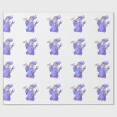 Magische lila Zauberkünstler Geschenkpapier (Flach)