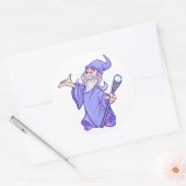 Magische lila Zauberkünstlerin Runder Aufkleber (Umschlag)