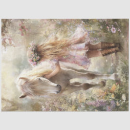 Magische Lüge Ihr Pferd Luna auf der Wiese Seidenpapier