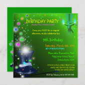 Magische Magier-Hut-Geburtstags-Party Einladung (Vorne/Hinten)