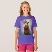 "Magische Majestät: Der Regenbogen Einhorn Capybar T-Shirt (Vorne ganz)