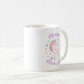Magische Mama Saft Niedliche Pastelle Unicorn Lila Kaffeetasse (VorderseiteRechts)