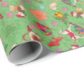 Magische Mantis Kitsch Wasserfarbe Ditsy Weihnacht Geschenkpapier (Rolleneckpunkt)