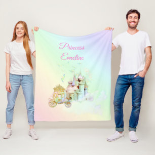 Magische Märchen-Regenbogen-Schloss-Prinzessin Fleecedecke