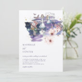 Magische Märchen-Storybook Hochzeit in Wunderland Einladung (Stehend Vorderseite)